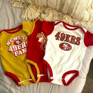 49ers San Francisco onesies 3-6 months - gently used once